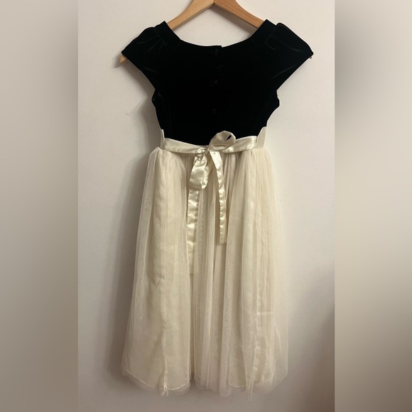Jona Michelle Holiday Black Velvet Dress Tulle Size 8 - Picture 2 of 6
